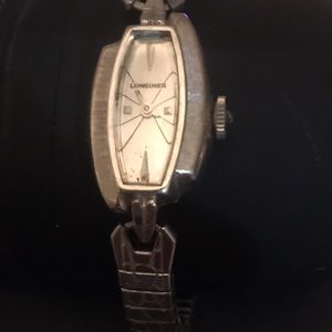 Vintage 14K White Gold Woman’s Longines Watch